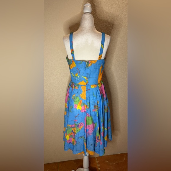 USED * Modcloth * Liza Luxe Map Dress * SZ S - Picture 2 of 3